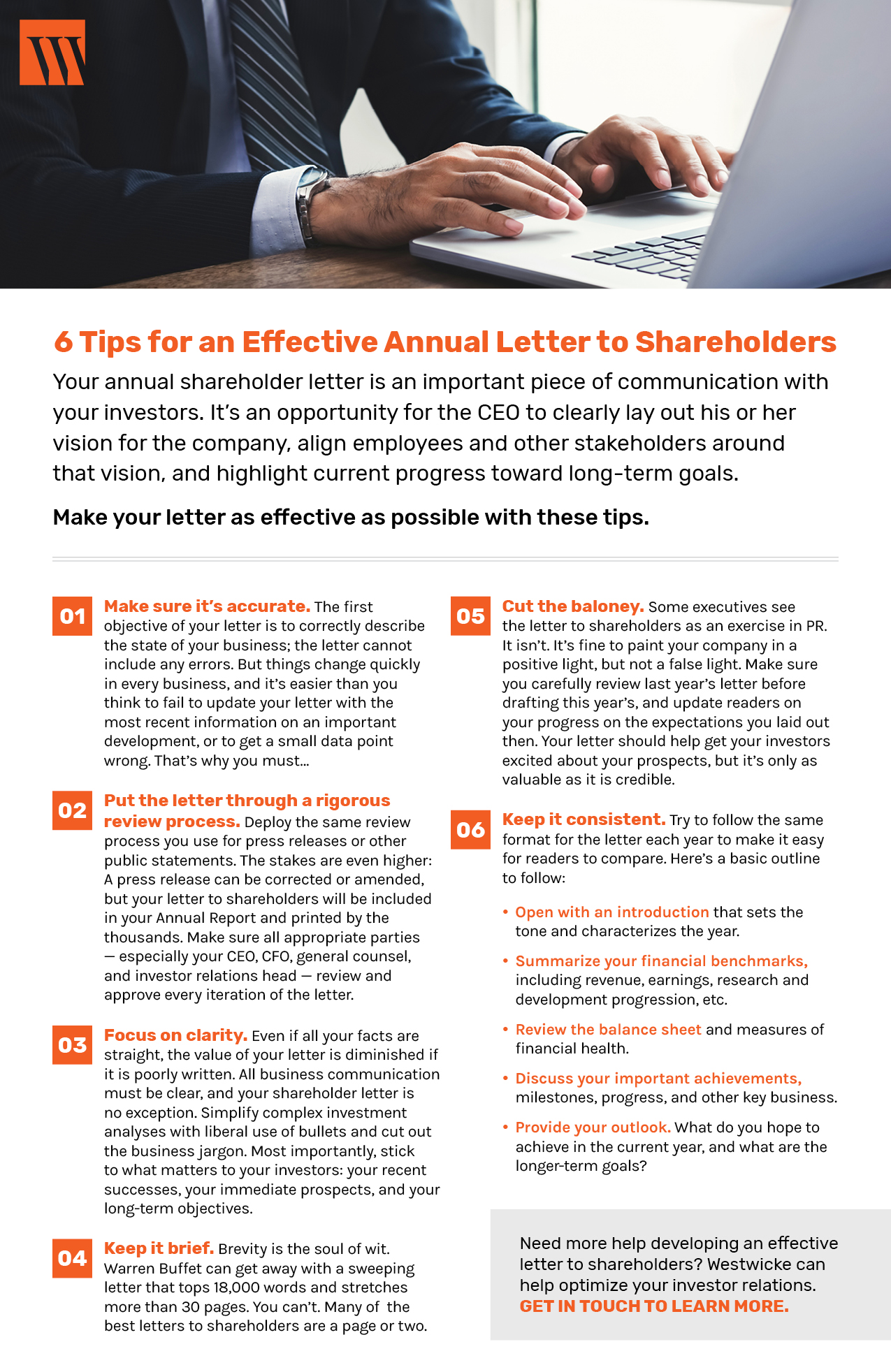 6 Tips For An Effective Annual Letter To Shareholders - Westwicke