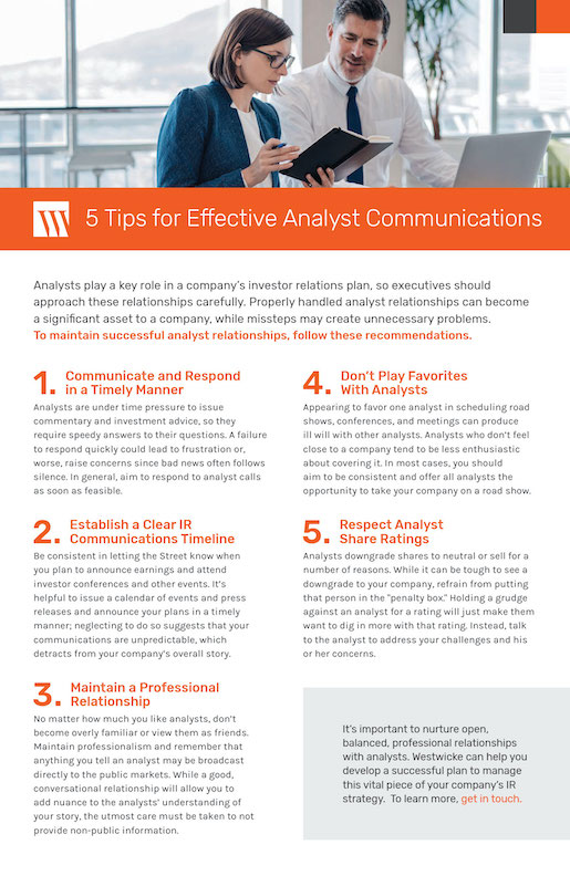 5 Tips for Effective Analyst Communications